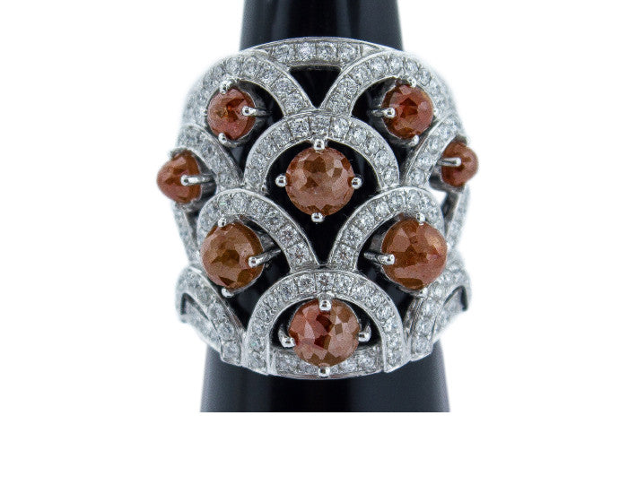 orange diamonds, fancy diamonds, raw diamonds, orange diamond ring