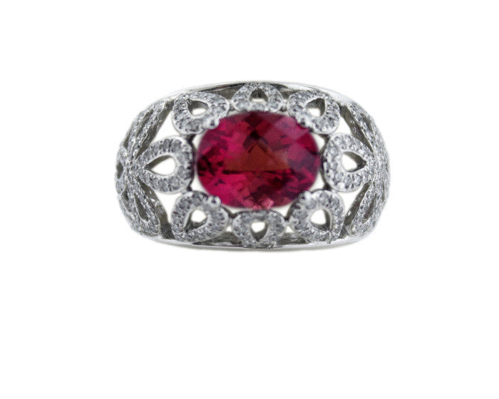Pink Tourmaline Star Cocktail Ring
