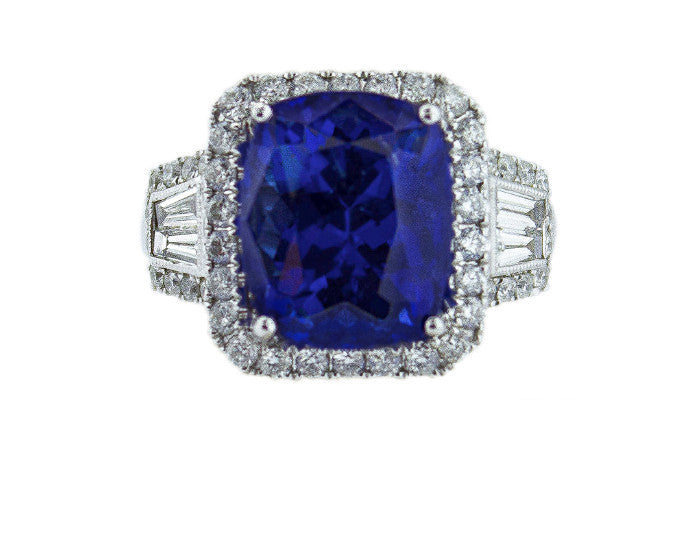 tanzanite, tanzanite ring, tanzanite and diamonds, tanzanite jewelry, big tanzanite, tanzanite cocktail ring