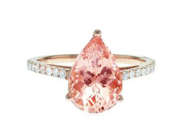 Morganite Pear Ring
