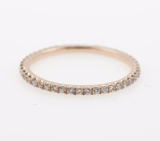 Pave' Diamond Wedding Band