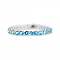 blue topaz bracelet, blue topaz tennis bracelet, blue topaz, topaz bracelet, topaz jewelry