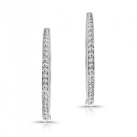 diamond hoops, hoops, white gold hoops, diamond earrings 