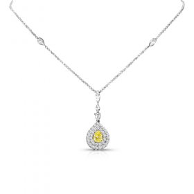Yellow & White Diamond Pendant
