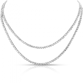 big diamonds, diamond tennis necklace, tennis necklace, diamond anniversary, double strand diamond necklace