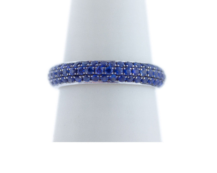 blue sapphire, sapphire, sapphire ring, sapphire eternity ring, sapphire baguette ring, sapphire band, diamond and sapphires, sapphire birthstone
