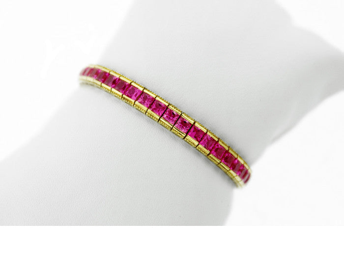 Pink Spinel Gemstone Bracelet