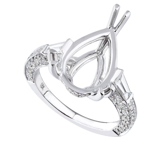engagement setting, ring setting, diamond ring setting, engagement ring, pear diamond, pear ring