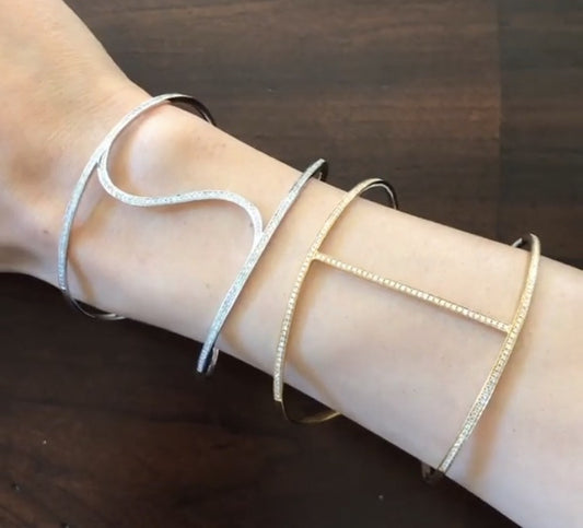 diamond cuff, diamond cuff bracelet, trendy cuff, trendy bracelet, diamond bracelet, pave diamond bracelet, stylish bracelet 