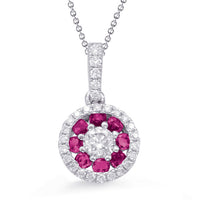 ruby necklace, ruby and diamonds, ruby and white gold, ruby pendant