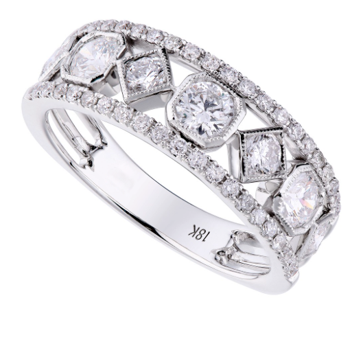 anniversary band, diamond band, wedding band, diamond ring, anniversary ring, right hand band, right hand ring, diamond motif ring