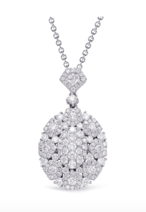 diamonds, diamond necklace, diamond pendant, pave diamonds, big diamonds, big diamond pendant, oval diamonds, oval pendant
