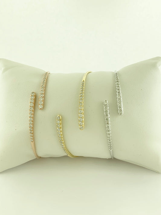 swirl bracelet, swirl bangle, diamond bangle, diamond bracelet, stackable bangles, stackable bracelet, gold and diamond bangle