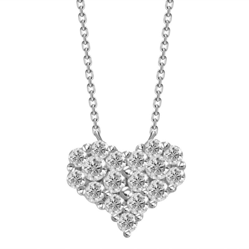heart pendant, diamond heart, heart jewelry, heart necklace, diamond heart necklace