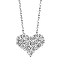 heart pendant, diamond heart, heart jewelry, heart necklace, diamond heart necklace